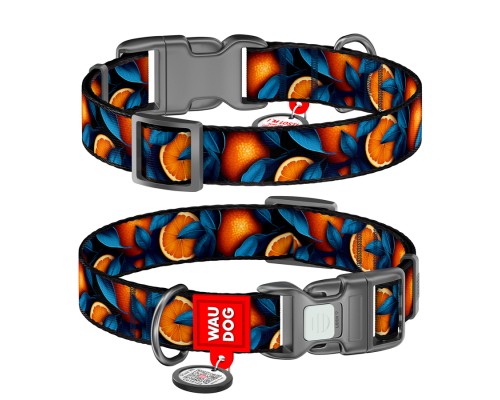 Нашийник для тварин WAUDOG Nylon з QR адресником 