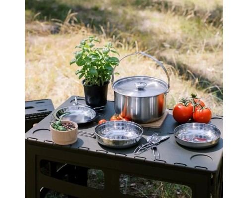 Набір туристичного посуду Tribe Compact Set сталевий (T-FC-0021-metal)