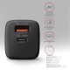 Зарядний пристрій AXAGON 1xUSB QC4.0 + 1xUSB-C PD30W PPS black (ACU-PQ30)