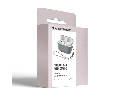Чохол для навушників Armorstandart Silicone Case для Apple Airpods Pro 3 Grey (ARM88295)
