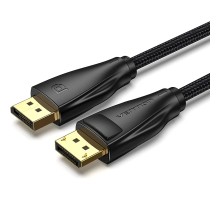 Кабель мультимедійний Cotton Braided DP Male to Male Cable 2M Black VENTION (HCCBH)