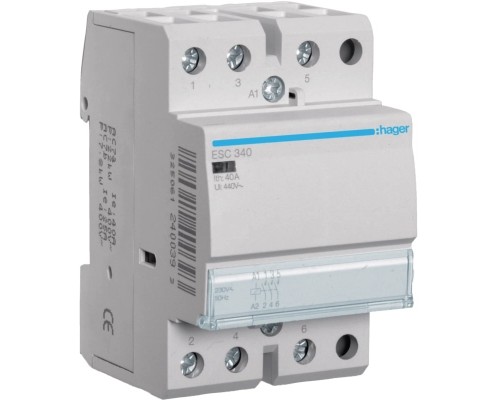 Автоматичний вимикач Hager 40 A 230V 3NO 3P (A) (ESC340)
