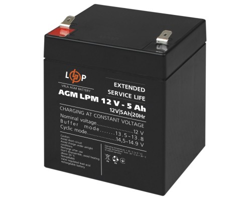 Батарея до ДБЖ LogicPower LPM 12В 5 Ач (3861) Батарея до ДБЖ LogicPower LPM 12В 5 Ач (3861)