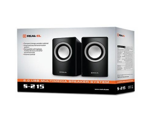 Акустична система REAL-EL S-215 black 