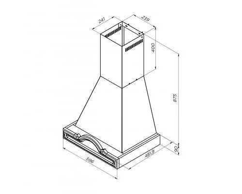Витяжка кухонна Pyramida RD 60 (1000) BL