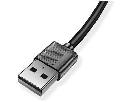 Дата кабель USB 2.0 AM to Micro 5P 0.3m Nets T-M801 Black T-Phox (T-M801 Black)