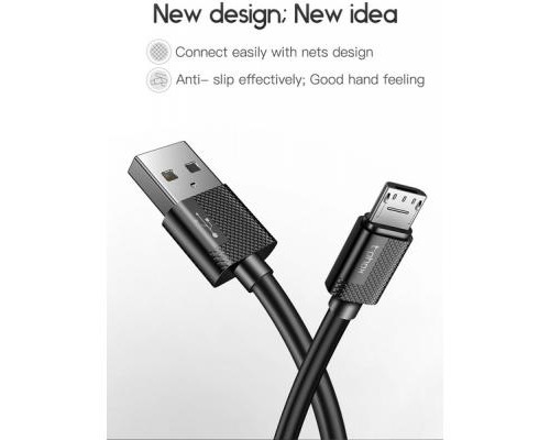 Дата кабель USB 2.0 AM to Micro 5P 0.3m Nets T-M801 Black T-Phox (T-M801 Black)