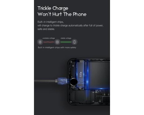 Дата кабель USB 2.0 AM to Micro 5P 0.3m Nets T-M801 Black T-Phox (T-M801 Black)