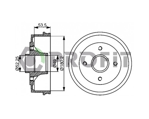 Гальмівний барабан Profit 5020-0075