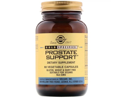 Мінерали Solgar Підтримка простати, Prostate Support, 60 вегетаріанськіх кап (SOL-02295)