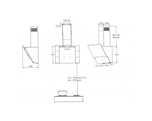 Витяжка кухонна Borgio RNT-RS 60 black SU (РН011269)