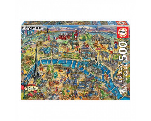 Пазл Educa Карта Парижу 500 елементів (6336990)
