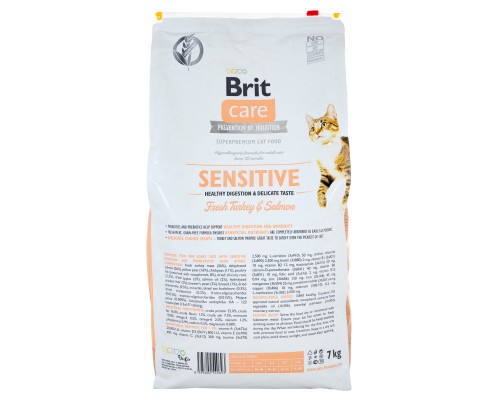 Сухий корм для кішок Brit Care Cat GF Sensitive HDigestion and Delicate Taste 7 кг (8595602540693)