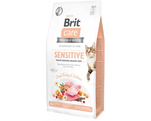 Сухий корм для кішок Brit Care Cat GF Sensitive HDigestion and Delicate Taste 7 кг (8595602540693)