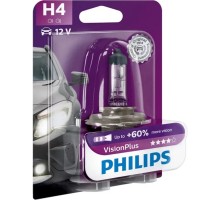 Автолампа Philips 12342VPB1 H4 Vision Plus 12V 60/55W (3228)