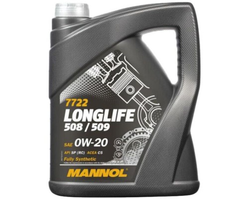 Моторна олива Mannol LONGLIFE 508/509 5л 0W-20 (MN7722-5)