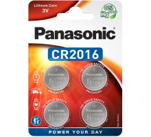 Батарейка Panasonic CR 2016 Lithium * 4 (CR-2016EL/4B) 