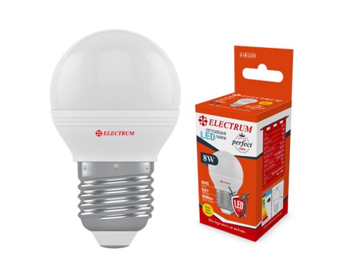 Лампочка Electrum D45 8W PA LB-32 E27 3000K PERFECT (A-LB-1430)