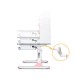 Парта Mealux Edmonton Multicolor Pink з полицею (BD-610 W/МС + PN с полкой)