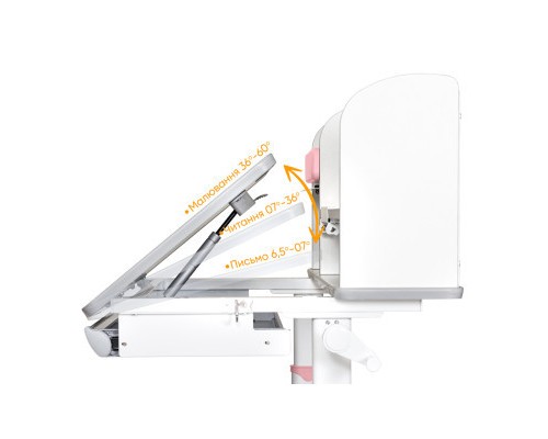 Парта Mealux Edmonton Multicolor Pink з полицею (BD-610 W/МС + PN с полкой)