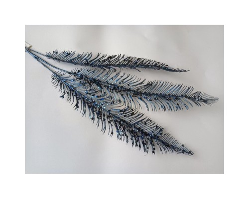 Декоративна гілка YES! Fun Папороть 90 см, синя, гліттер (974582)
