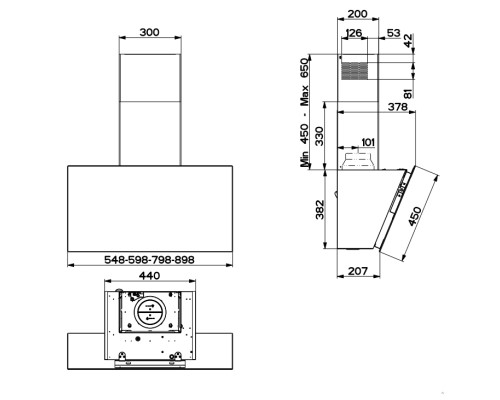 Витяжка кухонна Faber DAISY + BK A55
