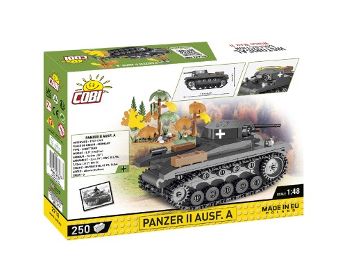 Конструктор Cobi Друга Світова Війна Танк Panzer II, 250 деталей (COBI-2718)