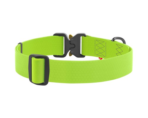 Нашийник для тварин WAUDOG Waterproof з QR паспортом XXL Ш 40 мм Д 43-70 см(салатовий) (28015)
