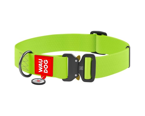 Нашийник для тварин WAUDOG Waterproof з QR паспортом XXL Ш 40 мм Д 43-70 см(салатовий) (28015)