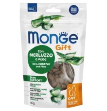 Ласощі для котів Monge Gift Cat Skin support з тріскою і алое 60 г (8009470085045)