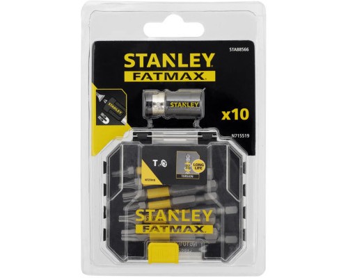 Набір біт Stanley FatMax, Torx, T10, T15, T20, T25, T30, Т40, L = 50 мм, 10 шт, кейс (STA88566)