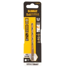 Свердло DeWALT по металу EXTREME IMPACT Black&Gold, HSS-G, 5,5 х 98 х 59 мм, 1 шт. (DT20607)