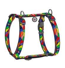 Шлея для собак WAUDOG Nylon з QR паспортом анатомічна H-подібна 