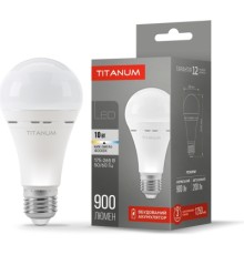 Лампочка TITANUM LED акумуляторна A68 10W E27 4000K 220V (TL-EMA68-10274)