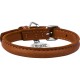 Нашийник для тварин WAUDOG Soft з QR паспортом круглий Д 8 мм Д 20-25 см коричневий (22316)