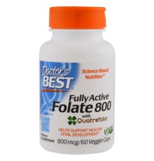 Вітамін Doctor's Best Повністю Активований Фолат 800мкг, Quatrefolic, 60 гелевих (DRB-00458)