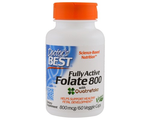 Вітамін Doctor's Best Повністю Активований Фолат 800мкг, Quatrefolic, 60 гелевих (DRB-00458) Вітамін Doctor's Best Повністю Активований Фолат 800мкг, Quatrefolic, 60 гелевих (DRB-00458)