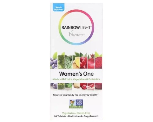 Вітамінно-мінеральний комплекс Rainbow Light Полівітаміни для жінок, Women's One Vibrance, 60 таблеток (RLT-21703) Вітамінно-мінеральний комплекс Rainbow Light Полівітаміни для жінок, Women's One Vibrance, 60 таблеток (RLT-21703)