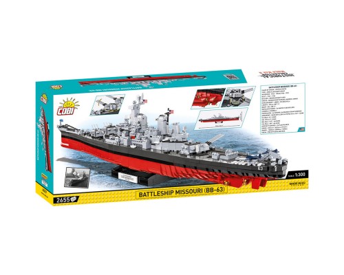 Конструктор Cobi Лінкор Міссурі BB-63 1:300, 2665 деталей (COBI-4837)