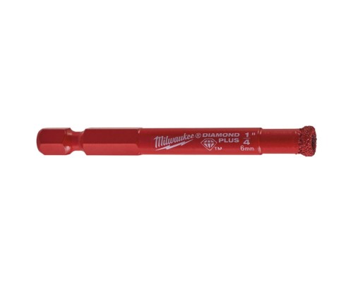Коронка Milwaukee алмазна Diamond Plus, 6мм, з хвостовиком (49560505)