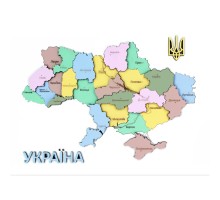 Набір для творчості Rosa Talent Мапа України 3D пастельні кольори 24.5х18.5 см (4823098532552)