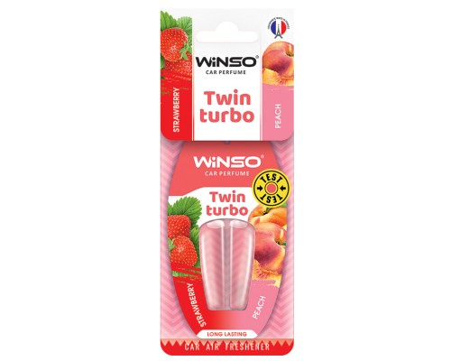 Ароматизатор для автомобіля WINSO Twin Turbo - Strawberry Peach (538780)