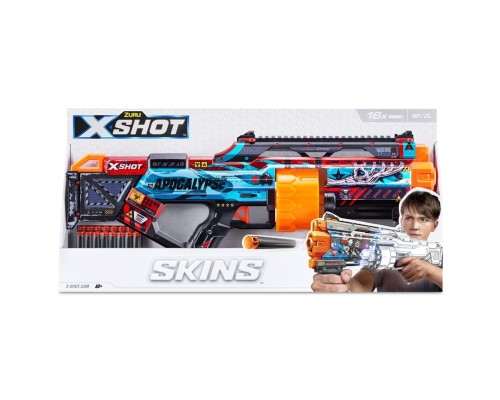 Іграшкова зброя Zuru X-Shot Швидкострільний бластер Skins Last Stand Apocalypse (16 патронів) (36518D)