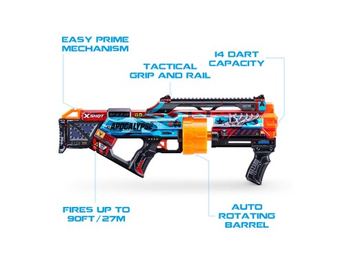 Іграшкова зброя Zuru X-Shot Швидкострільний бластер Skins Last Stand Apocalypse (16 патронів) (36518D)