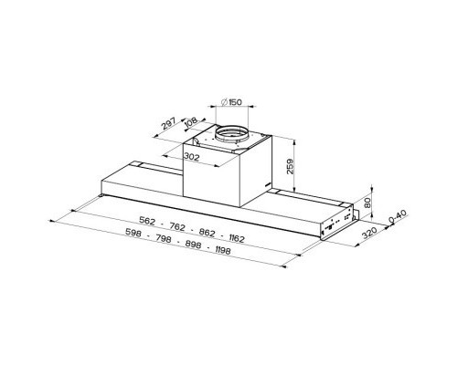 Витяжка кухонна Faber In-Nova Touch Wh/X A60 (305.0611.157)