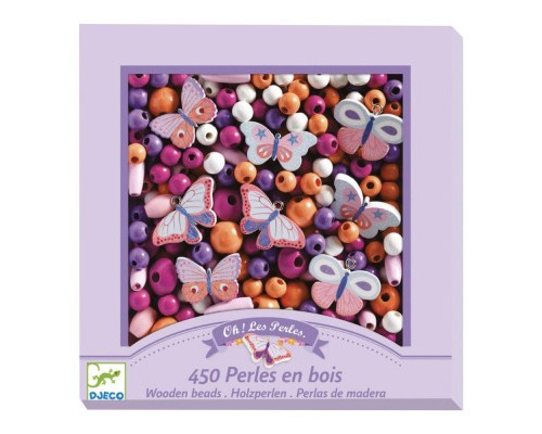 Набір для творчості Djeco з дерев'яними намистинами Метелики (DJ09810)