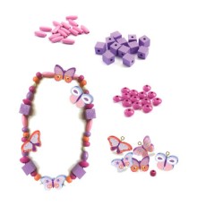 Набір для творчості Djeco з дерев'яними намистинами Метелики (DJ09810)