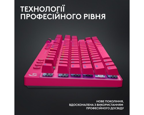 Клавіатура Logitech G PRO X TKL Lightspeed Tactile USB UA Magenta (920-012159)