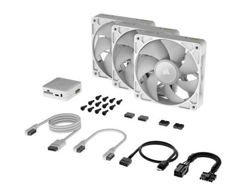 Кулер до корпусу Corsair iCUE Link RX120 RGB PWM White Triple Pack (CO-9051022-WW)