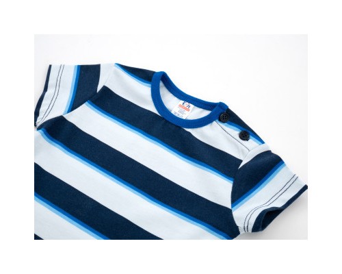 Футболка дитяча Breeze в смужку (791-1-74-blue)